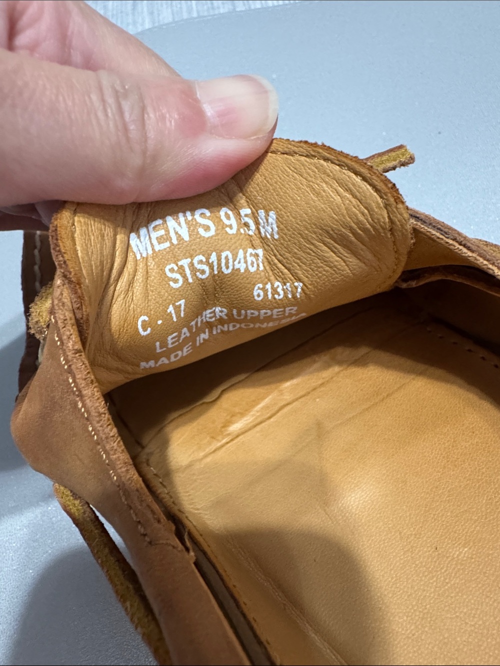 [WORN 1x] Sperry Gold Cup Original Boat Shoes Tan Leather Men’s Size 9.5 - Picture 8 of 8